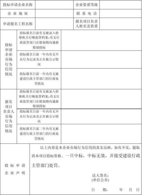 投標(biāo)申請(qǐng)企業(yè)市場行為信用檔案情況表——企業(yè)信用調(diào)查與評(píng)估
